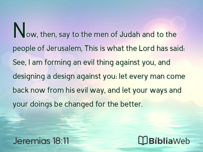 Jeremias 18:11 em imagem para compartilhar