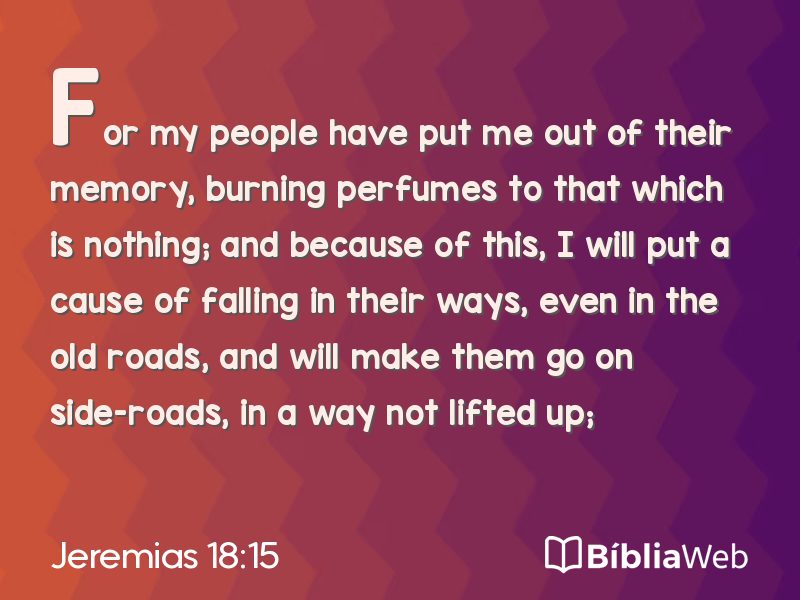 Jeremias 18:15 em imagem para compartilhar