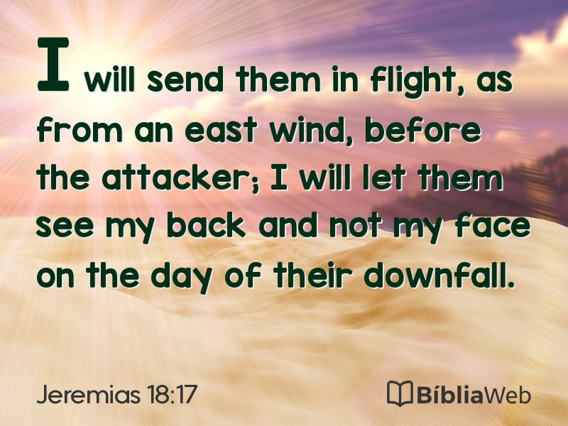 Jeremias 18:17 em imagem para compartilhar