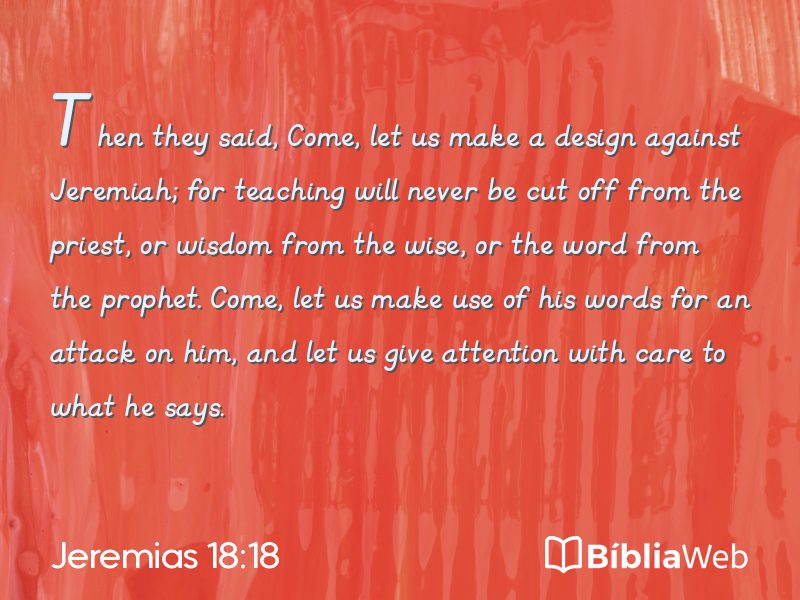 Jeremias 18:18 em imagem para compartilhar