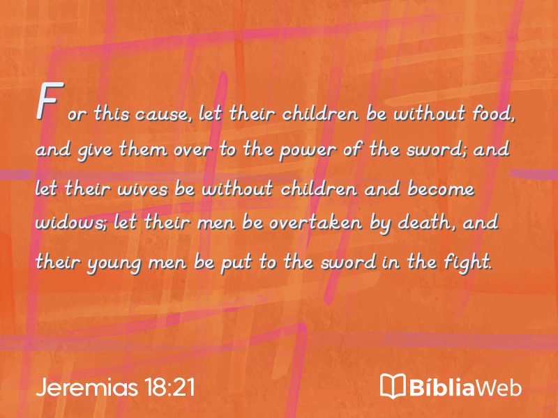 Jeremias 18:21 em imagem para compartilhar