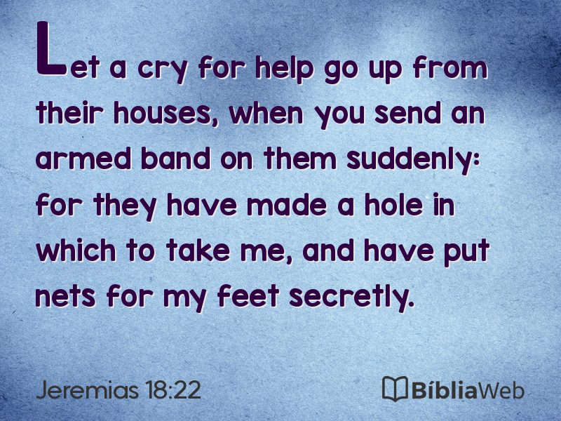 Jeremias 18:22 em imagem para compartilhar