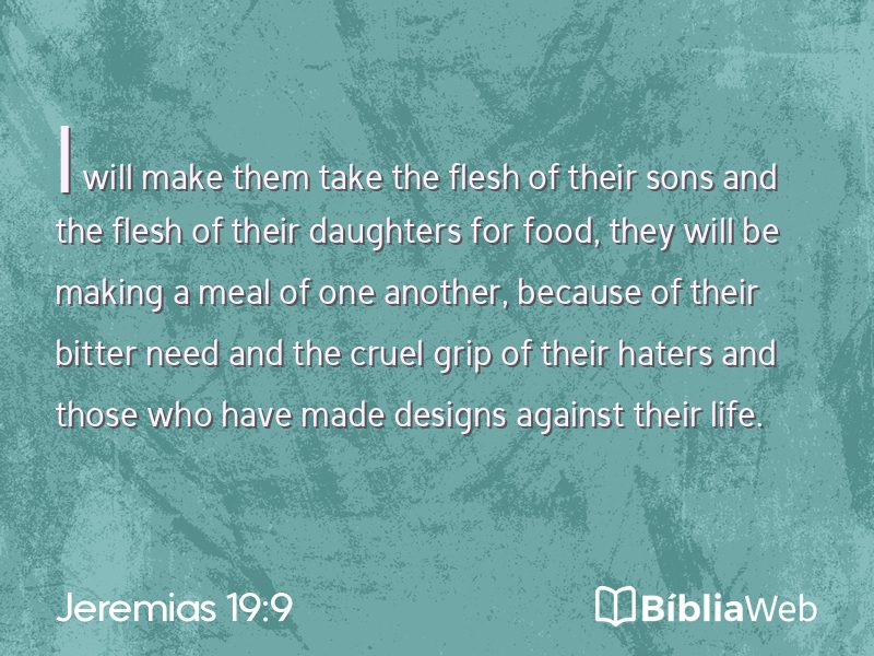 Jeremias 19:9 em imagem para compartilhar