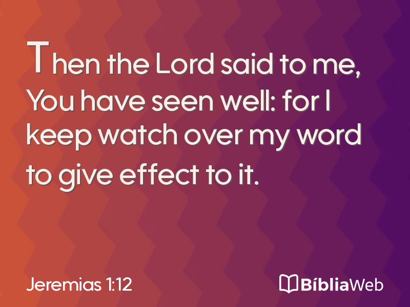 Jeremias 1:12 em imagem para compartilhar