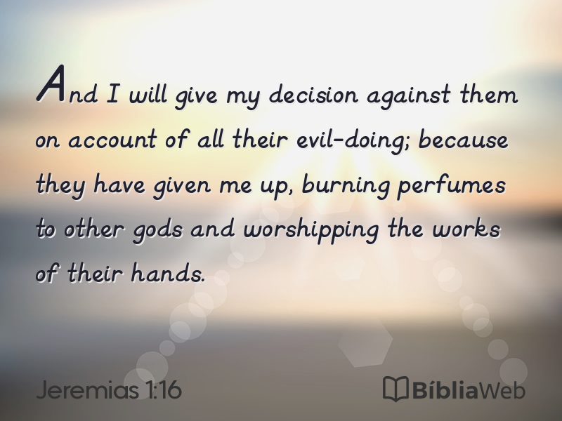 Jeremias 1:16 em imagem para compartilhar