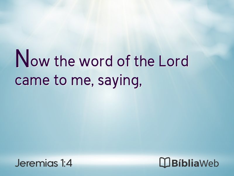 Jeremias 1:4 em imagem para compartilhar