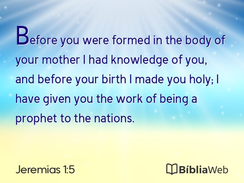 Jeremias 1:5 em imagem para compartilhar