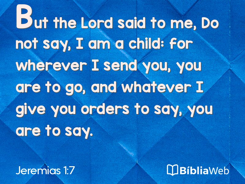 Jeremias 1:7 em imagem para compartilhar