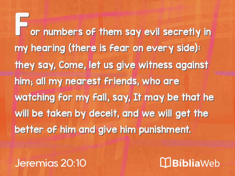 Jeremias 20:10 em imagem para compartilhar
