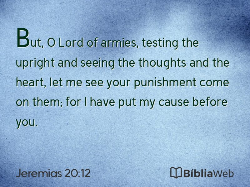 Jeremias 20:12 em imagem para compartilhar