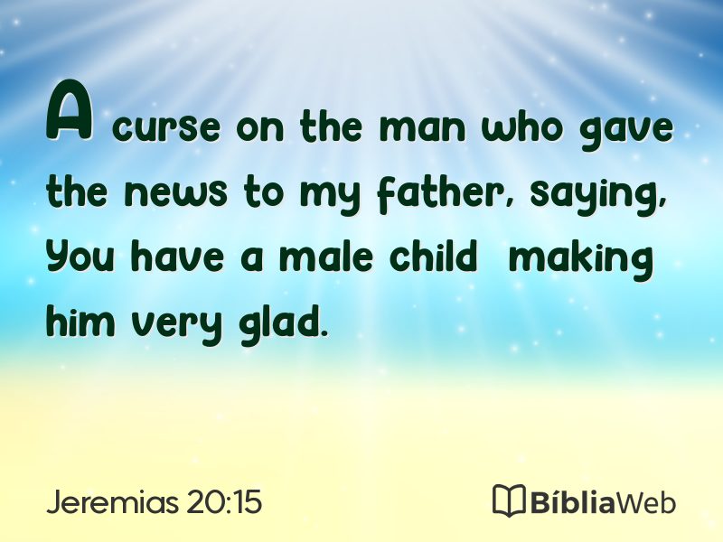 Jeremias 20:15 em imagem para compartilhar