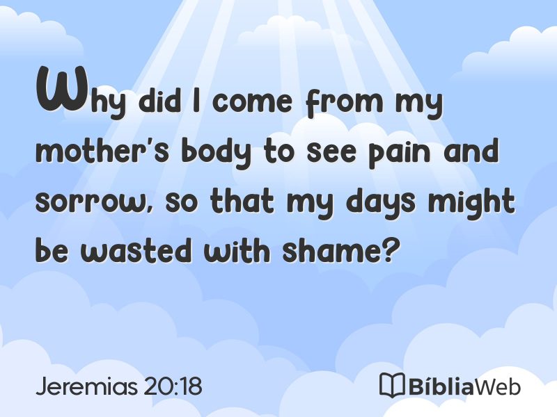 Jeremias 20:18 em imagem para compartilhar