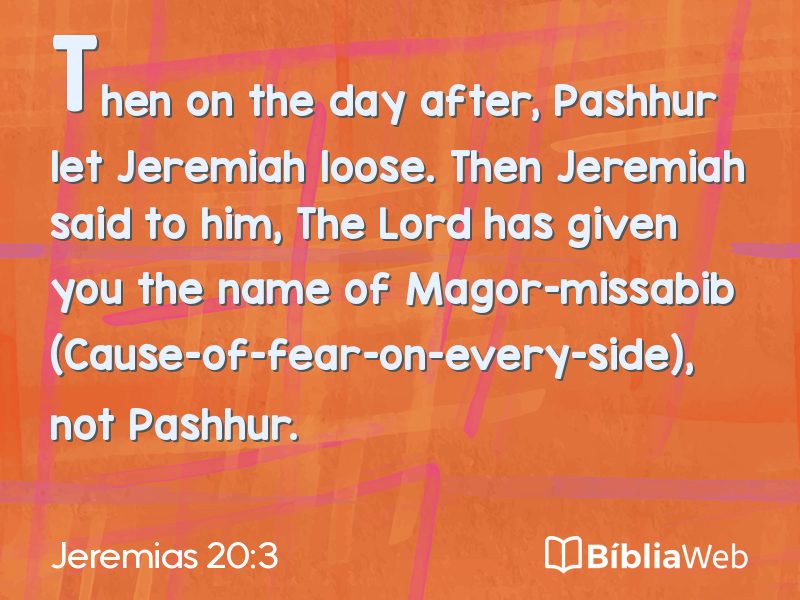 Jeremias 20:3 em imagem para compartilhar