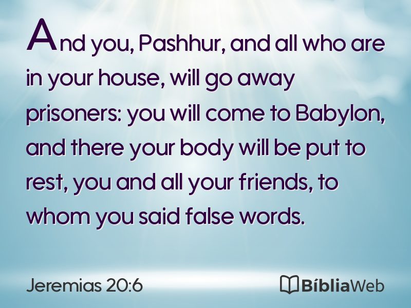 Jeremias 20:6 em imagem para compartilhar