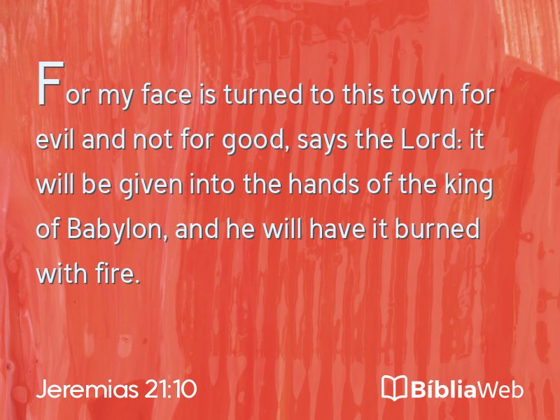 Jeremias 21:10 em imagem para compartilhar