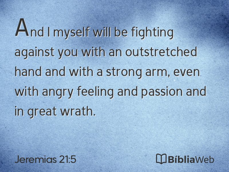 Jeremias 21:5 em imagem para compartilhar