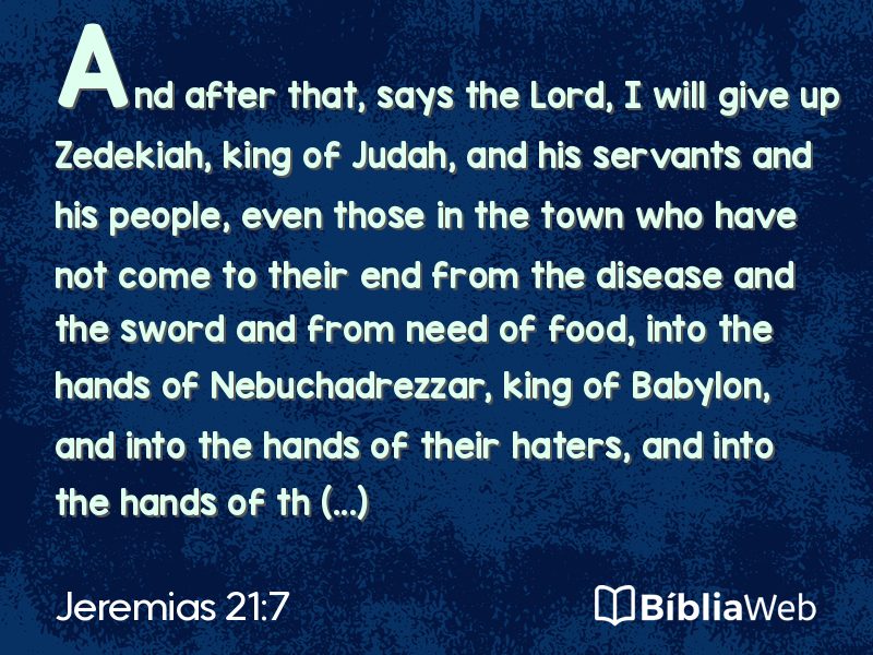 Jeremias 21:7 em imagem para compartilhar
