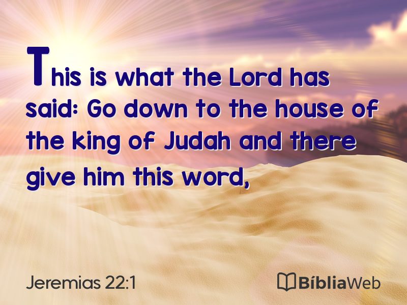 Jeremias 22:1 em imagem para compartilhar