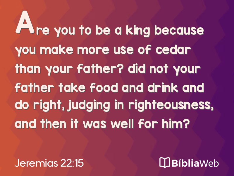 Jeremias 22:15 em imagem para compartilhar