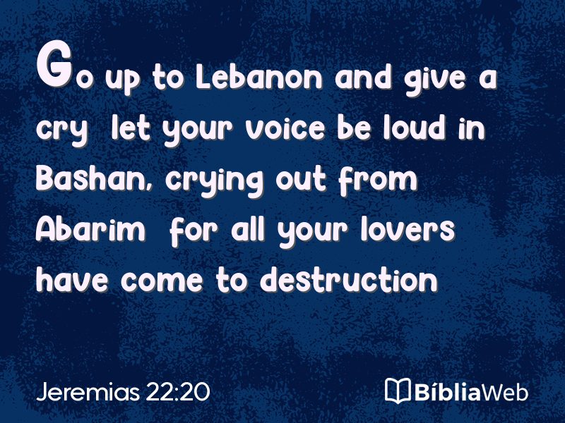 Jeremias 22:20 em imagem para compartilhar