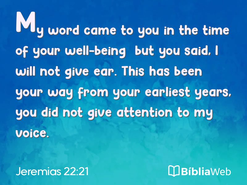 Jeremias 22:21 em imagem para compartilhar