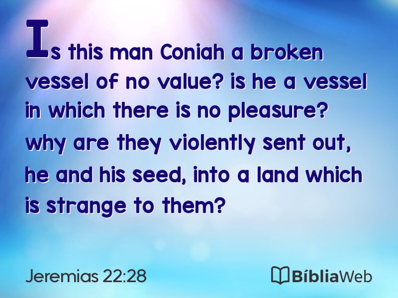 Jeremias 22:28 em imagem para compartilhar