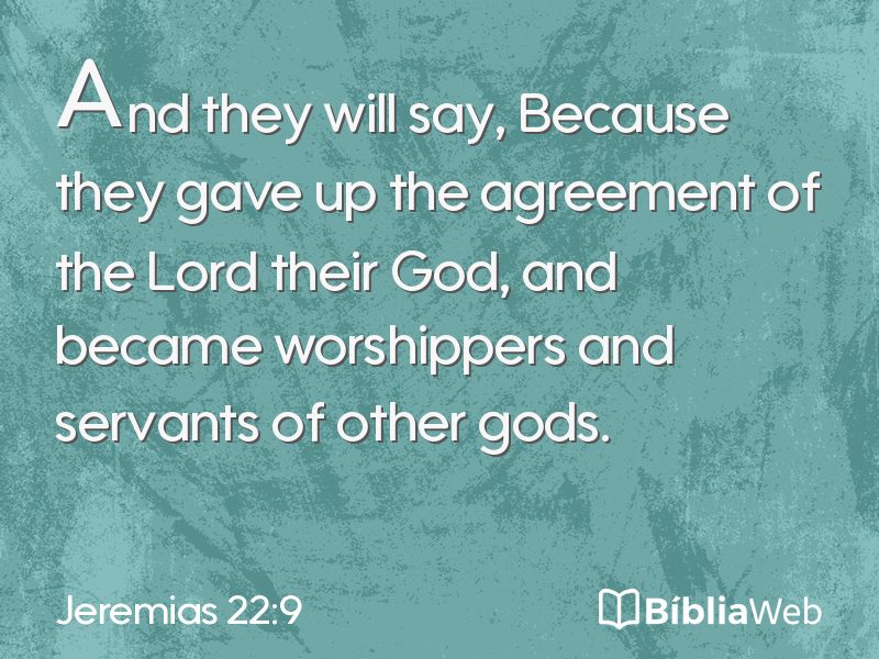 Jeremias 22:9 em imagem para compartilhar