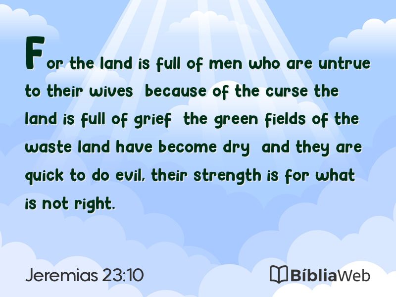 Jeremias 23:10 em imagem para compartilhar