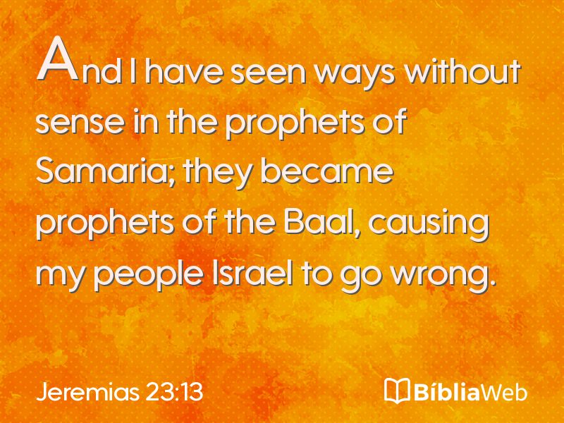 Jeremias 23:13 em imagem para compartilhar