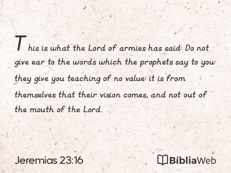 Jeremias 23:16 em imagem para compartilhar