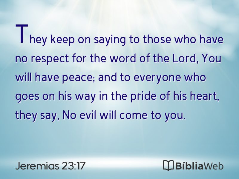 Jeremias 23:17 em imagem para compartilhar