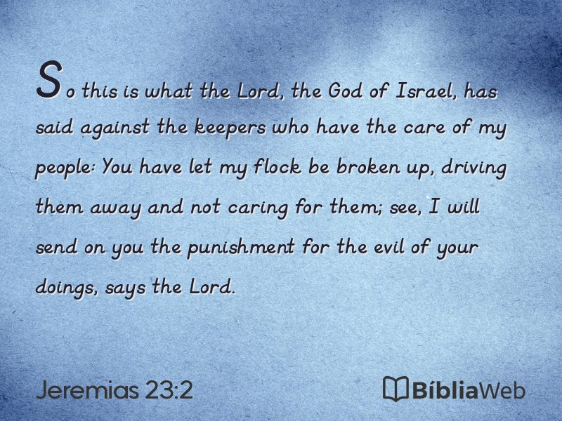 Jeremias 23:2 em imagem para compartilhar