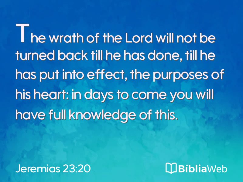 Jeremias 23:20 em imagem para compartilhar