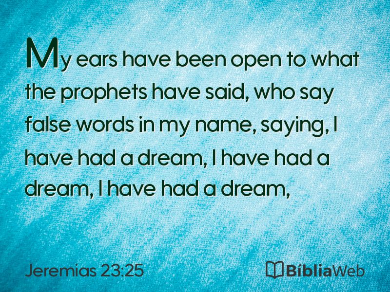 Jeremias 23:25 em imagem para compartilhar