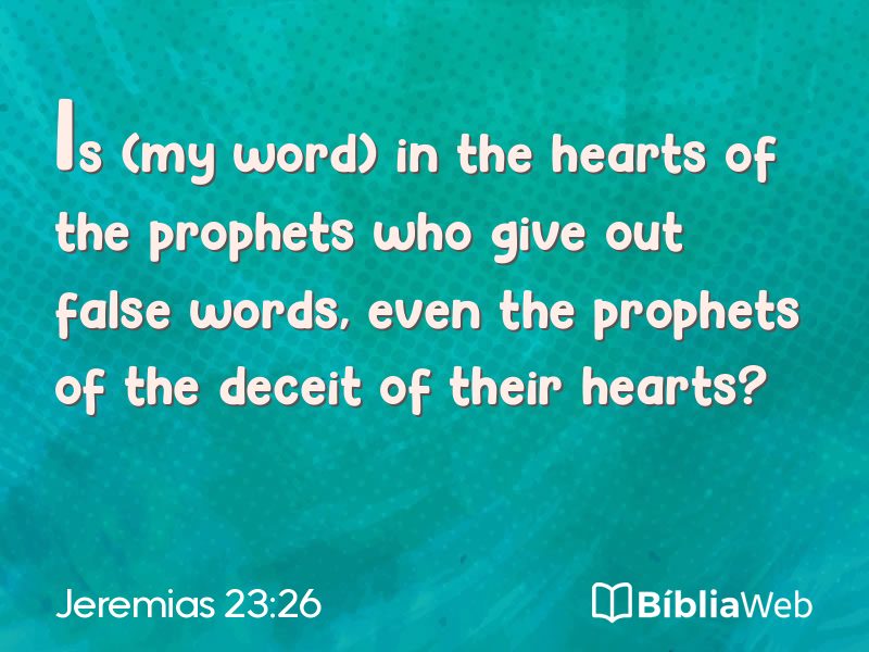 Jeremias 23:26 em imagem para compartilhar