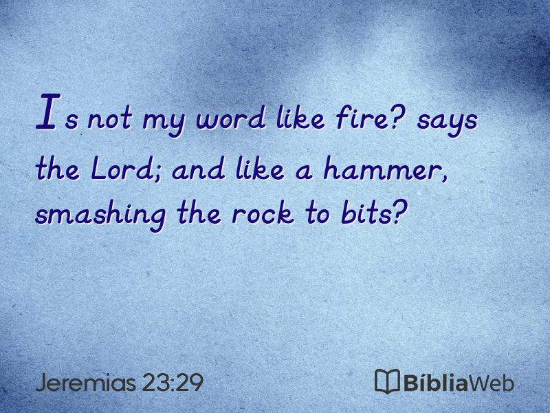 Jeremias 23:29 em imagem para compartilhar