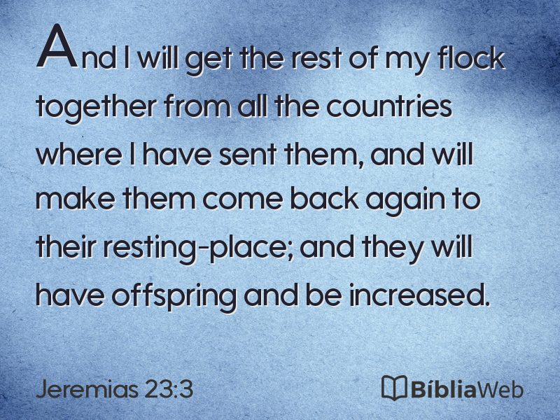 Jeremias 23:3 em imagem para compartilhar