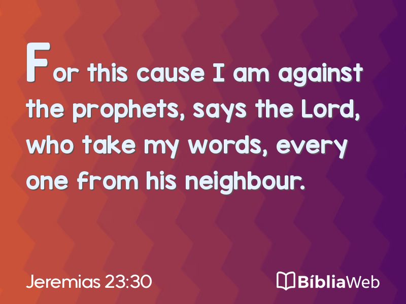 Jeremias 23:30 em imagem para compartilhar