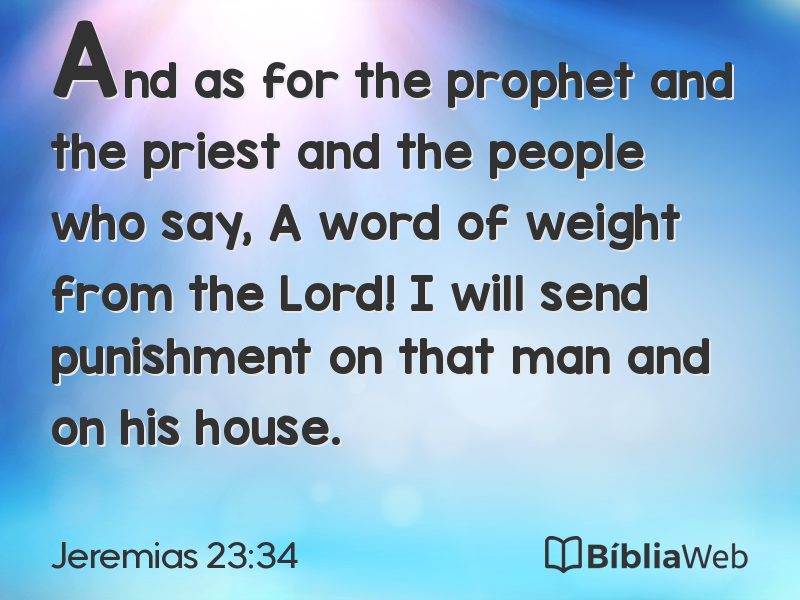 Jeremias 23:34 em imagem para compartilhar