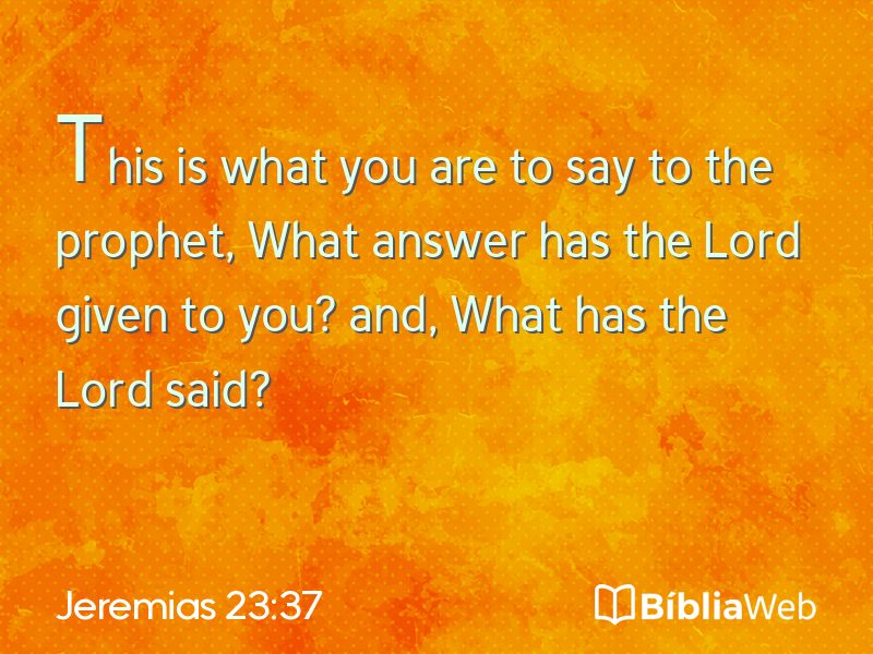 Jeremias 23:37 em imagem para compartilhar