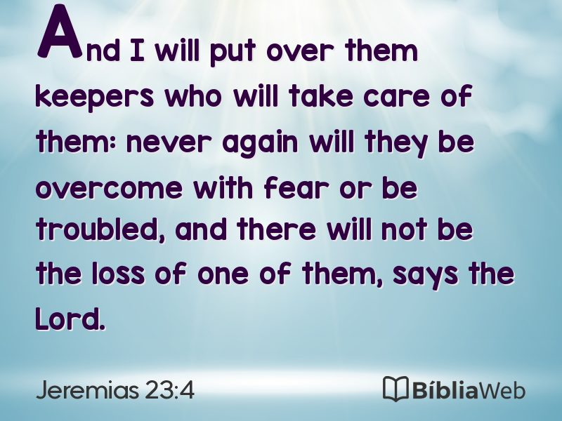 Jeremias 23:4 em imagem para compartilhar