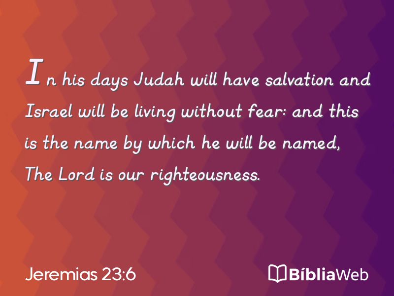 Jeremias 23:6 em imagem para compartilhar