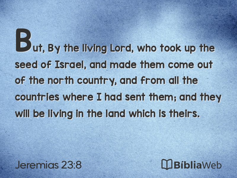 Jeremias 23:8 em imagem para compartilhar