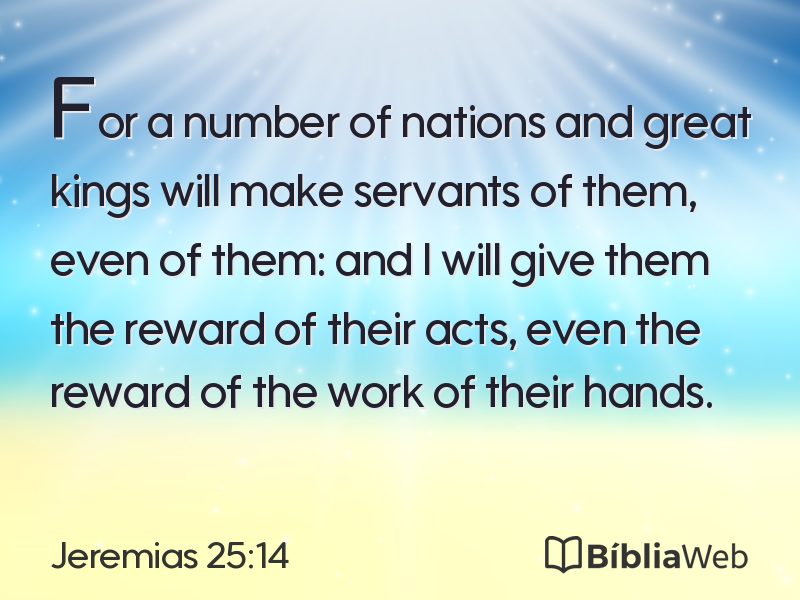Jeremias 25:14 em imagem para compartilhar