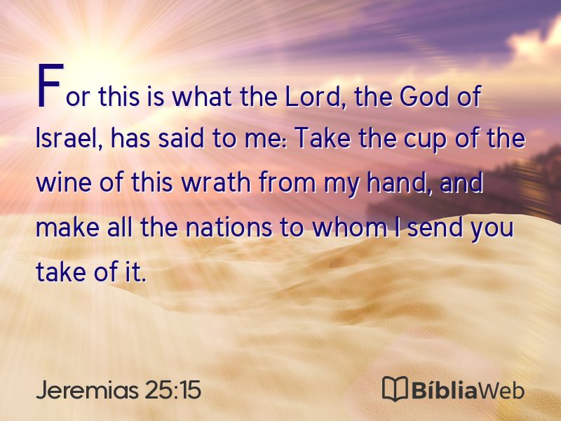 Jeremias 25:15 em imagem para compartilhar