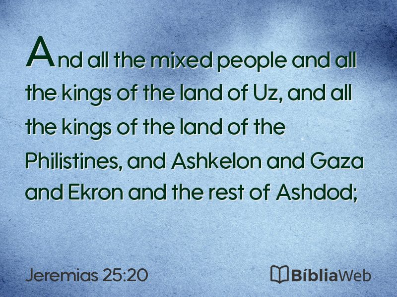 Jeremias 25:20 em imagem para compartilhar
