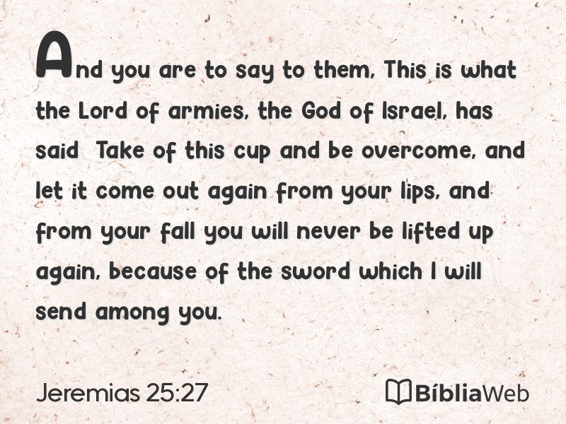 Jeremias 25:27 em imagem para compartilhar