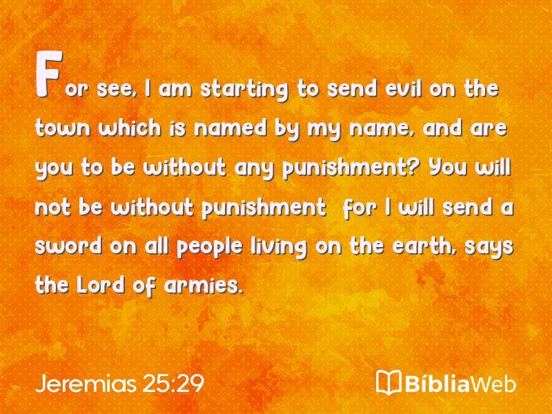 Jeremias 25:29 em imagem para compartilhar