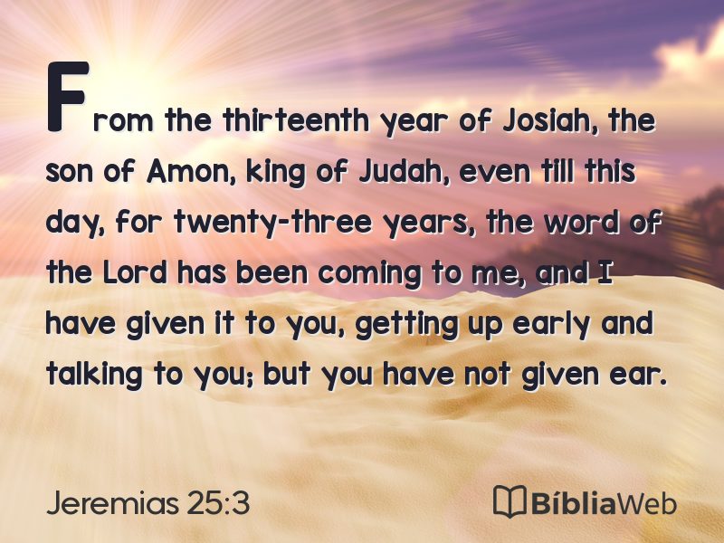 Jeremias 25:3 em imagem para compartilhar