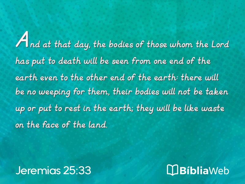 Jeremias 25:33 em imagem para compartilhar